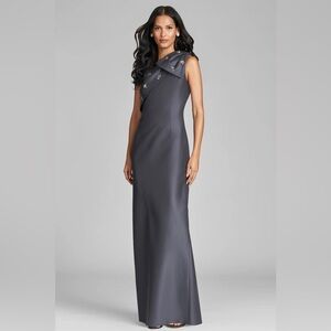 (NWT) Sachin + Babi Charcoal Satin Gown